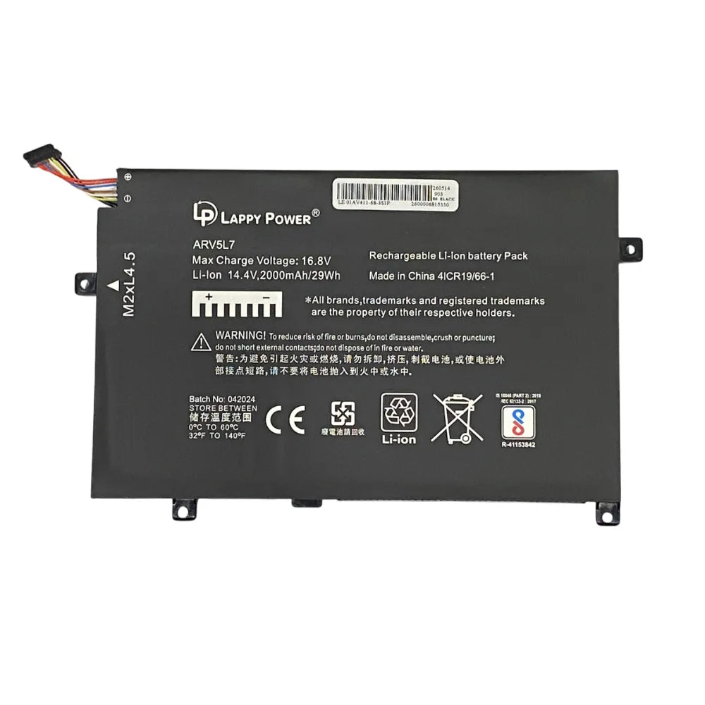 LappyPower Compatible Battery for LENOVO 01AV412 - Lenovo ThinkPad E470, E470C Laptops (3650mAh, 3-Cell)