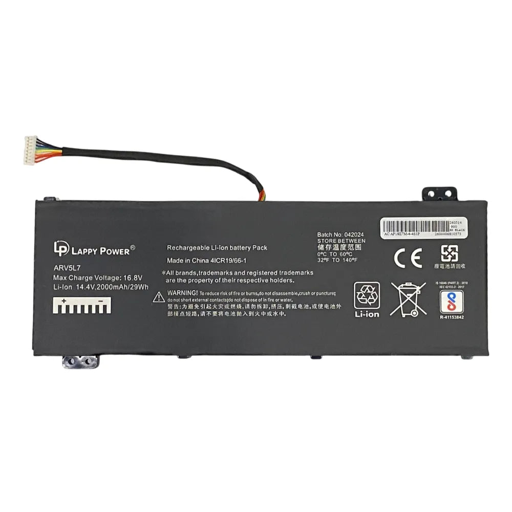 LappyPower Compatible Battery for ACER AP18E7M - Acer Nitro 5 AN515-54-52YA, AN515-43-R14Z Laptops (3620mAh, 4-Cell)