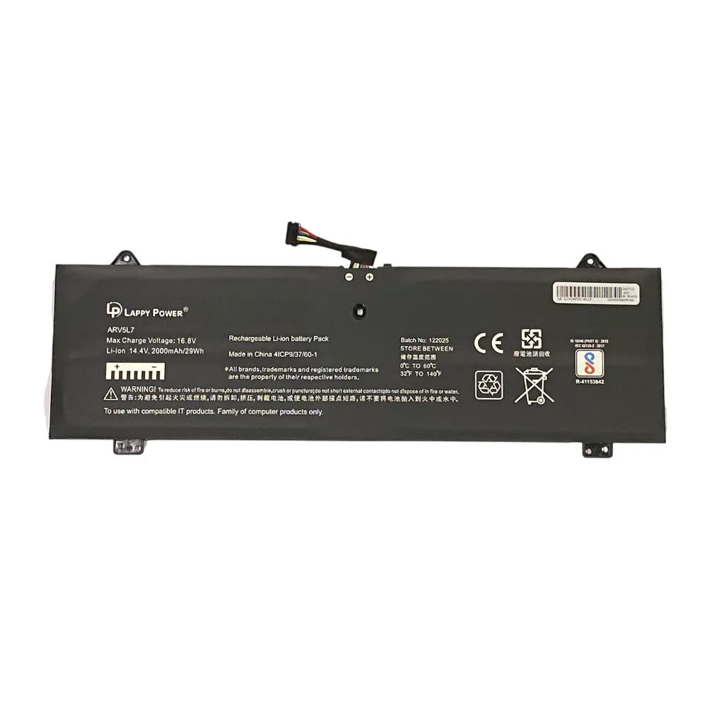 LappyPower Compatible Battery for LENOVO L19C4PDC, L19M4PDC, L19L4PDC - Lenovo Yoga 7-14ACN6, Yoga 7-14ITL5, Yoga 7-15ITL5 Series Laptops (3200mAh, 4-Cell)