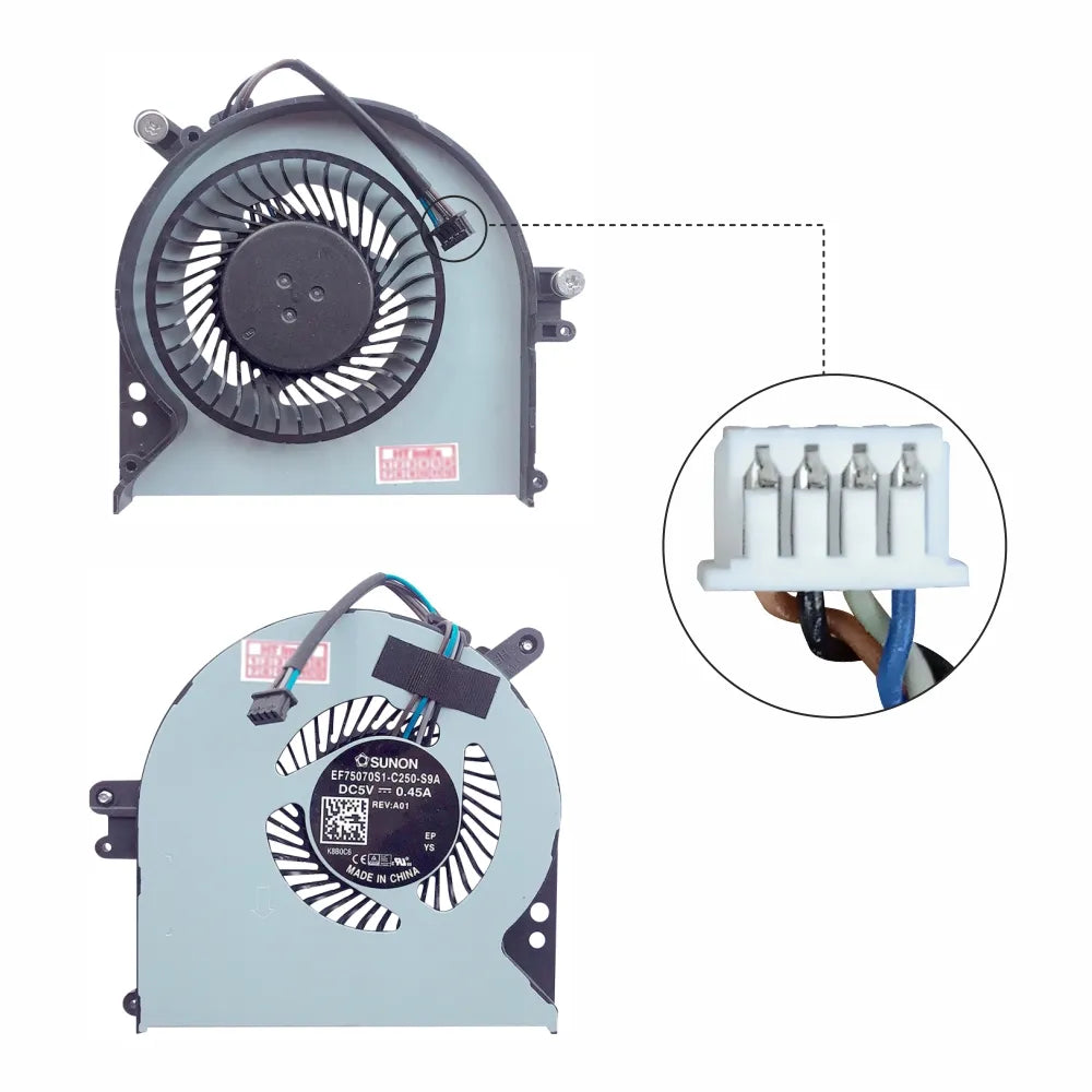 LappyPower Laptop CPU Cooling Fan for HP 640 645 G2 Series (4 Pin)