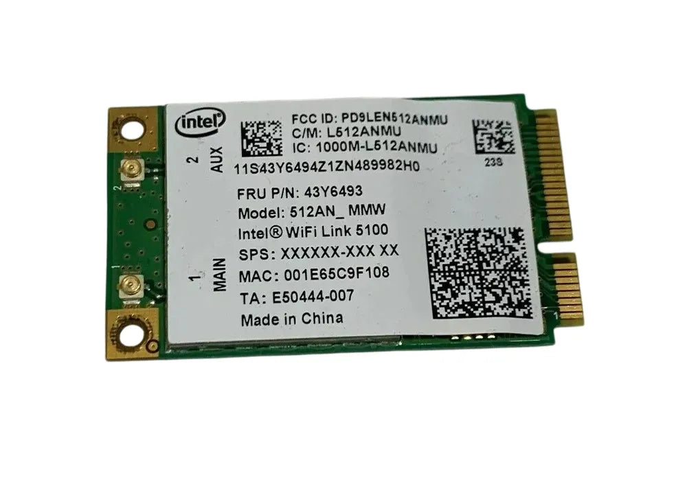 LappyPower Laptop WiFi Card 43Y6493 for Lenovo ThinkPad - Intel 512AN_MMW Dual Band Wireless-N Mini PCI Express Module