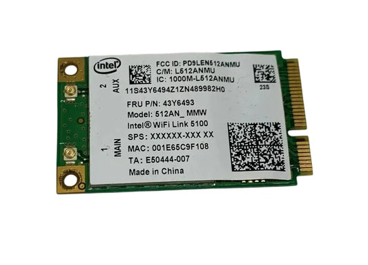 LappyPower Laptop WiFi Card 43Y6493 for Lenovo ThinkPad - Intel 512AN_MMW Dual Band Wireless-N Mini PCI Express Module