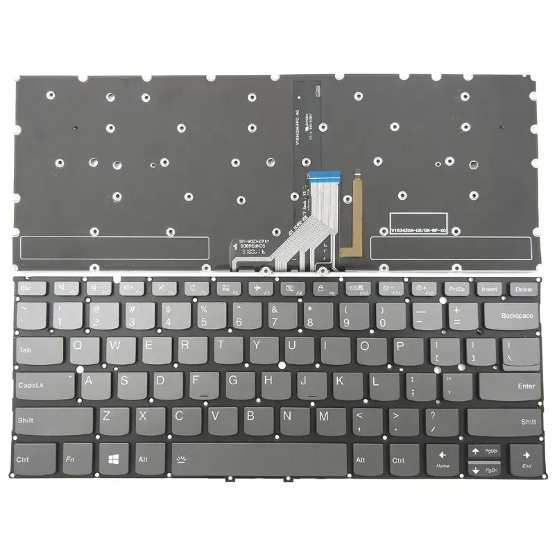 LappyPower Laptop Keyboard for Lenovo Yoga 920-13IKB Gray with Backlit
