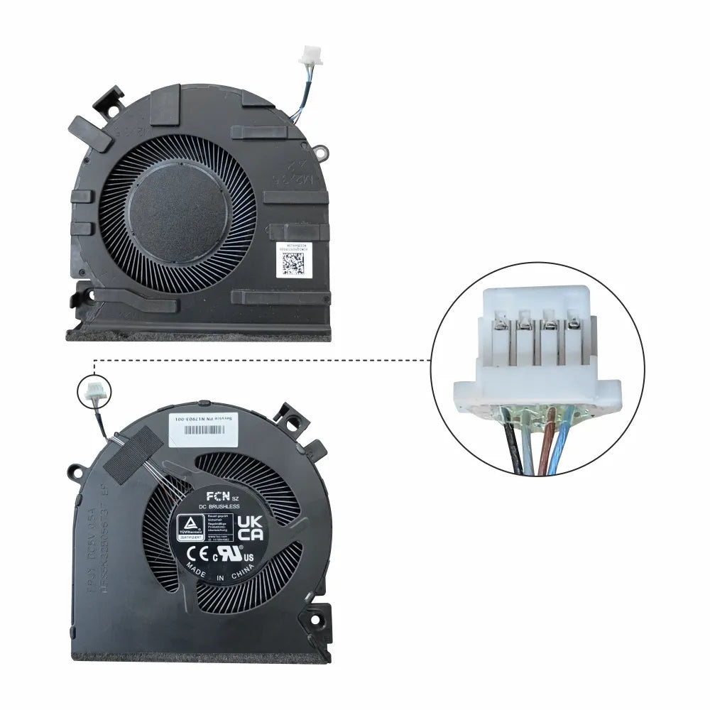 LappyPower Laptop CPU fan for HP Victus 15FA 15FB 15T-FA Series Laptops (4 Pin)