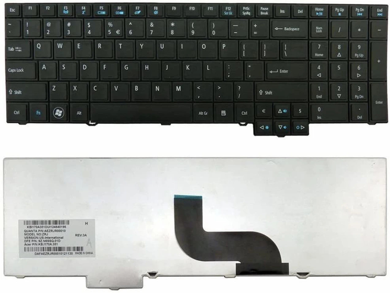 LappyPower Laptop Keyboard compatible for ACER TRAVELMATE 5760G, 7750, 7750G, 7750Z, 6595, 6595G, 6595T, 8573 Series Laptops