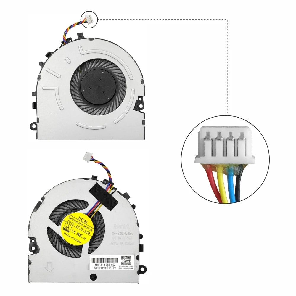 LappyPower Laptop CPU Cooling Fan for HP 15-DA Series (4 Pin)