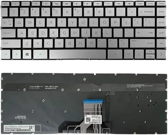 LappyPower Laptop Keyboard compatible for HP 13-AQ 13-AP 13-AR 13-AG (Silver with Backlight)