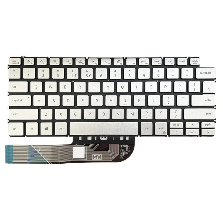 LappyPower Laptop Keyboard compatible for Dell Inspiron 14-7490 7491 5493 5498 Silver without Backlight