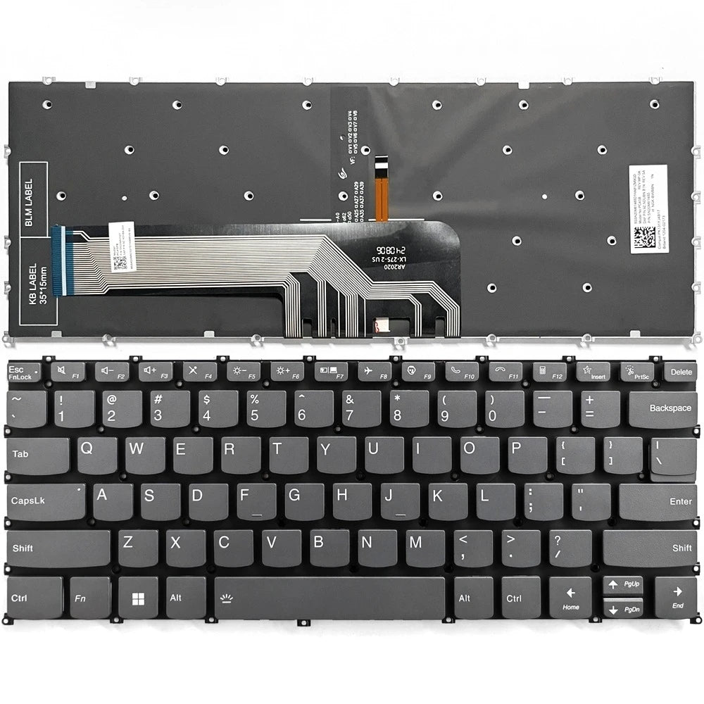 LappyPower Laptop Keyboard for LENOVO V14-G2-ALC Gray with Backlit