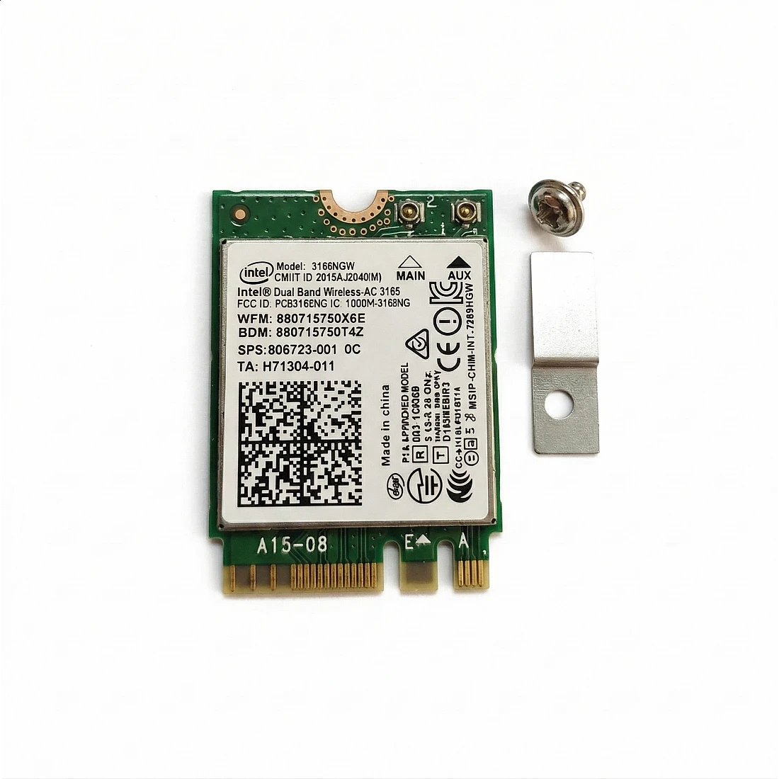 Intel Dual Band Wireless-AC 3165 3165NGW M.2 NGFF WiFi Card with Bluetooth 4.2