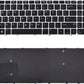 LappyPower Laptop Keyboard compatible for HP ELITEBOOK 755 G3, 850 G3, 850 G4 Silver Frame without Backlight & Mouse Pointer