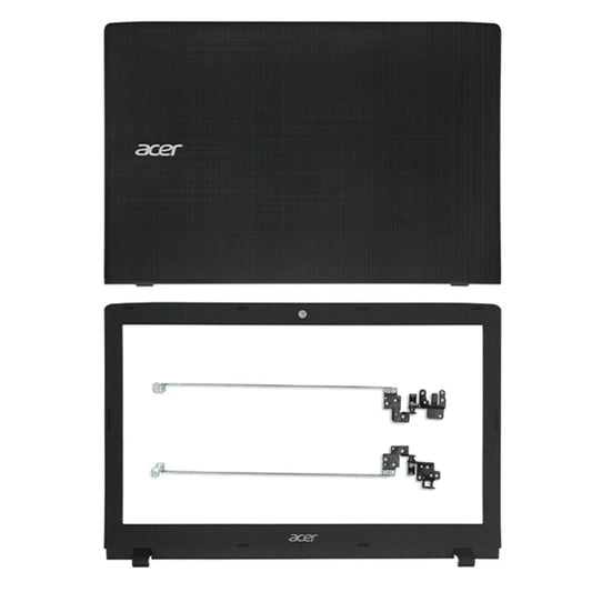 LappyPower LCD Back Cover ABH for ACER ASPIRE E5-523 553 E5-575 E5-576 E5-576G (With Hinge and Front Bezel) (Black)