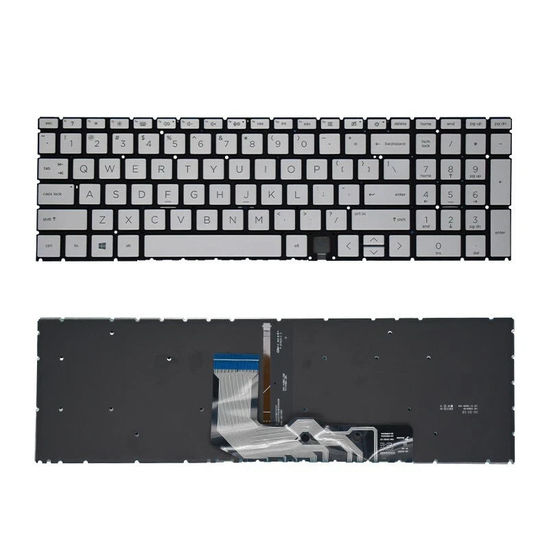 LappyPower Laptop Keyboard compatible for HP Envy x360 15-ED Series (Silver with Backlight)