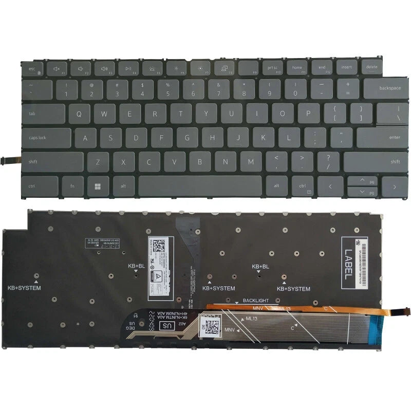 LappyPower Laptop Keyboard compatible for Dell Latitude 3320 3330 3420 3430 P144G P144G001 Gray with Backlight