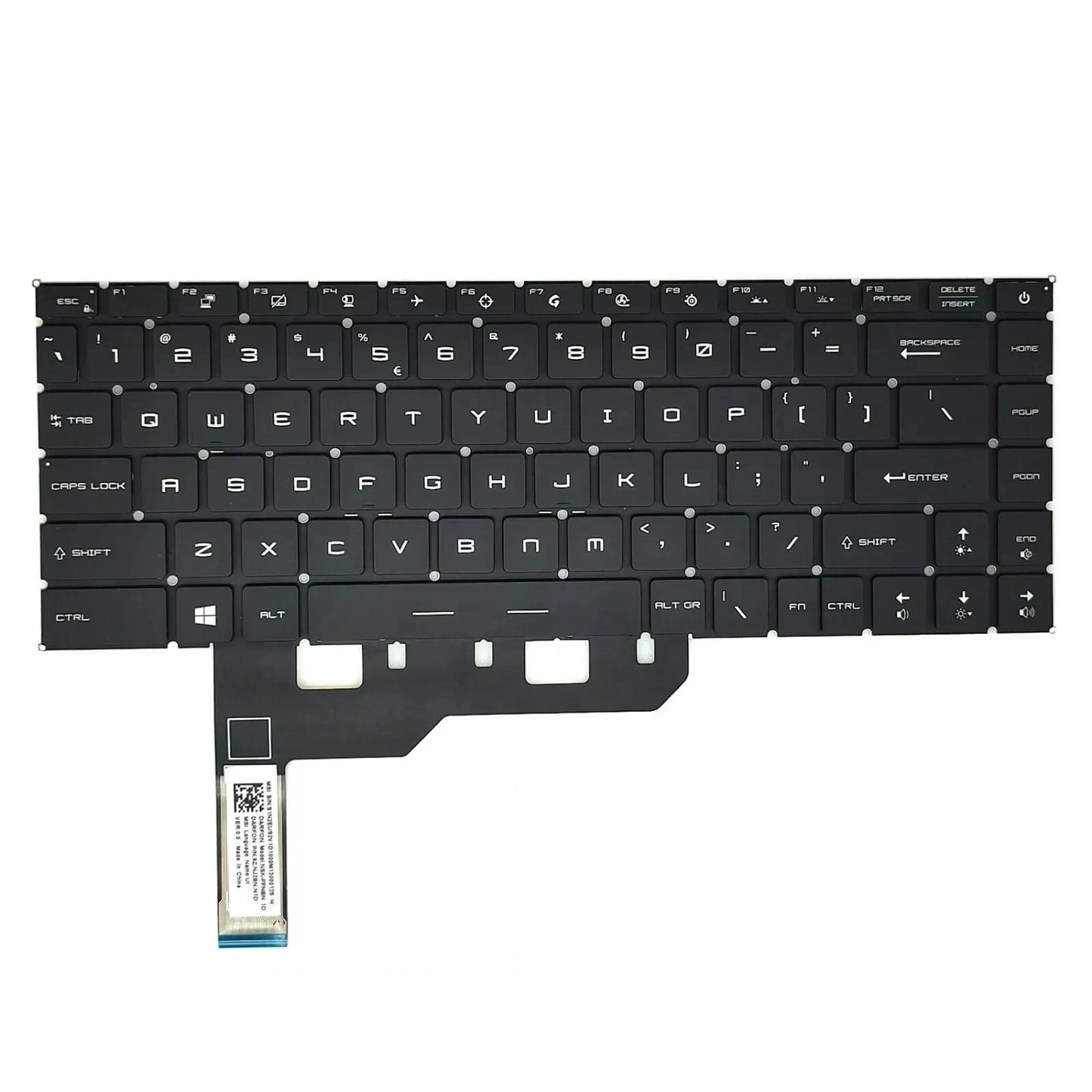 LappyPower Laptop Keyboard for MSI Stealth GS66 GE66 MS-1541 MS-1542 Black with Backlit
