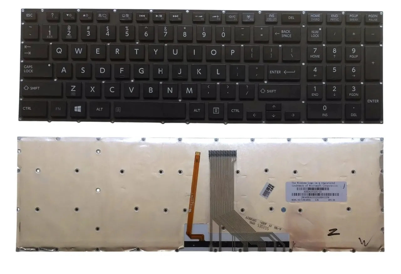LappyPower Laptop Keyboard for Toshiba Satellite P55-A P55T-A with Backlit