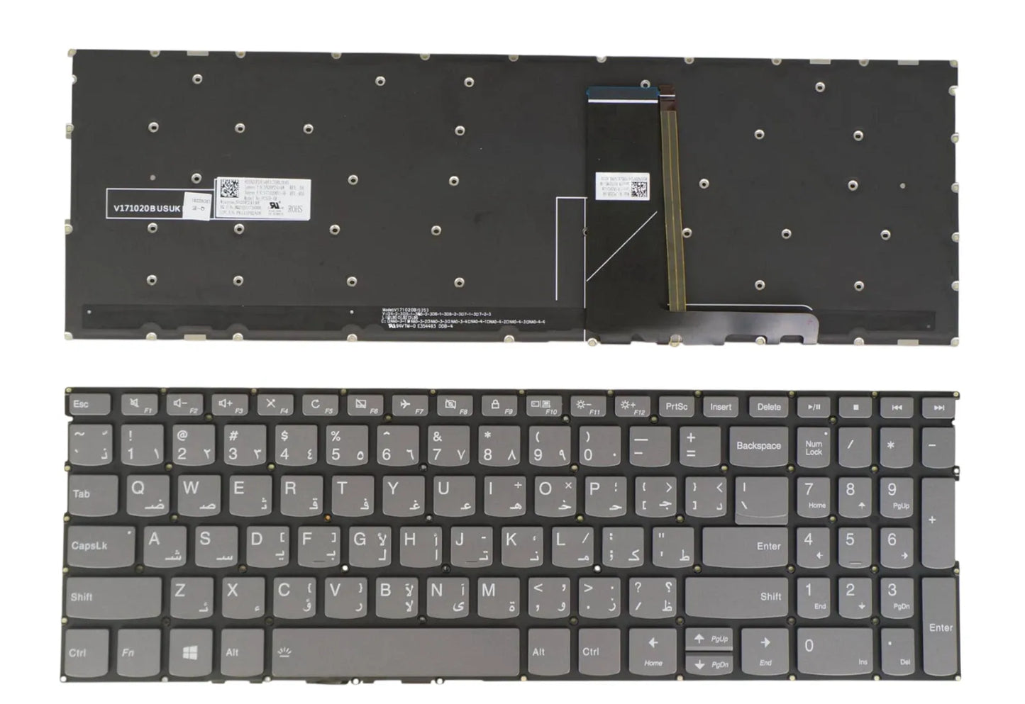LappyPower Laptop Keyboard for Lenovo IdeaPad S540-15IML S540-15IWL Gray with Backlit