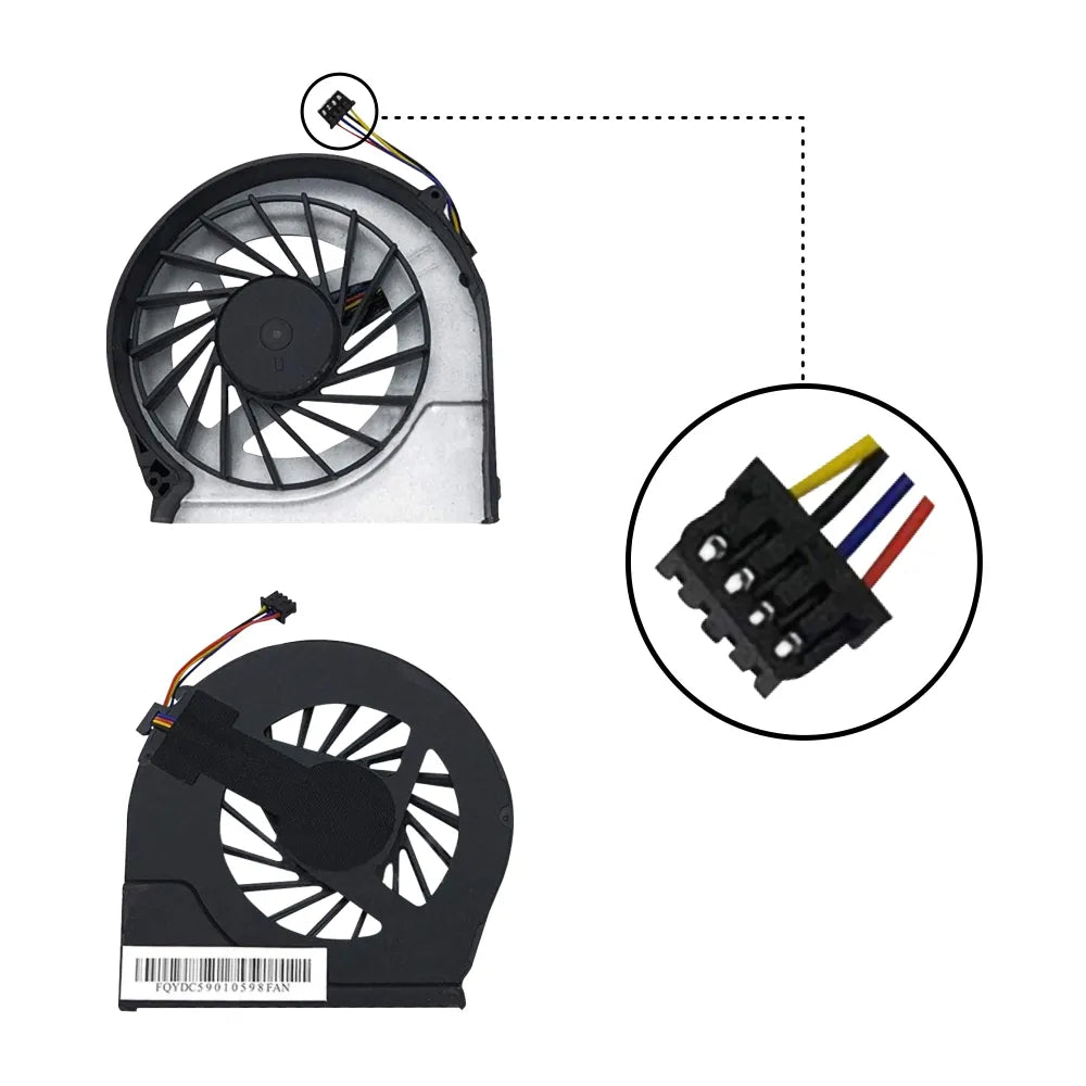 LappyPower Laptop CPU Cooling Fan for HP Pavilion G4-2000 G7-2000 G6-2000 G6-2100 G6-2200 G4T-2000 Series 5V (4 Pin)